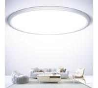 NIBSHOOM Plafon LED Techo Redonda Plana 6500K,24W/2400LM/IP44 Resistente al agua Lámpara de Techo,Modernos Sencillo Plafones para Techo LED para Baño Salon Cocina Dormitorio,300 * 17mm