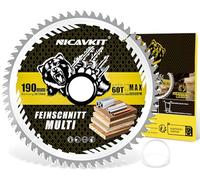 NICAVKIT Hoja de sierra circular de 190 x 30 mm de diámetro para madera, metal y aluminio, etc. Disco de Corte multimaterial 190 x 30 mm, compatible con Bosch, Makita y Dewalt, etc.