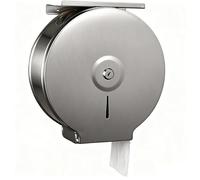 NICEME Acero Inoxidable Toallero con Cerradura - Dispensadores de Papel higiénico - Toallero con Material de Montaje - Diámetro 255mm, Mandril 40mm - Plata