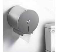 NICEME Dispensador de Toallas de Papel - Acero Inoxidable Toallero con Cerradura - Dispensadores de Papel higiénico - Toallero con Material de Montaje - Diámetro 149mm, Mandril 30mm