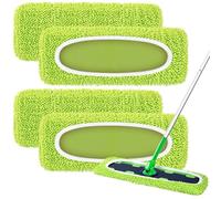 Nicemiya Paquete de 4 almohadillas reutilizables XL compatibles con Swiffer Sweeper XL, almohadillas de microfibra de chenilla lavables Swiffer XL, paños de fregona secos y húmedos, XL