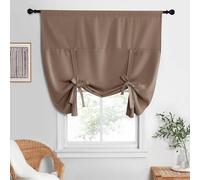 NICETOWN Cortinas Cortas para Ventana de baño, con Dobladillo para Barra, Cortinas Ajustables para Cocina, cafetería, Nivel Opaco para guardería, lavandería, Comedor, 1 Unidad, 52 Pulgadas de Ancho x