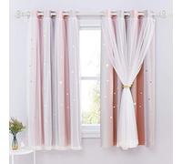 NICETOWN Cortinas Doble Capa Opacas y Translucidas para Habitacion Infantil