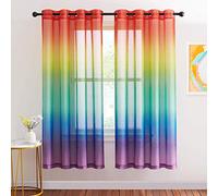 NICETOWN Cortinas Translucidas con Aspecto de Lino para Dormitorio