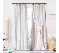 NICETOWN Doble Cortinas Opacas y Visillos para Habitacion Infantil
