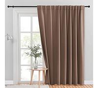 NICETOWN Persianas Opacas Extra Anchas para Patio, Panel de Cortina Opaca térmica para Puerta de Patio, Cortinas aisladas para Puerta corrediza con pestaña Trasera para Ventanas Extra Anchas