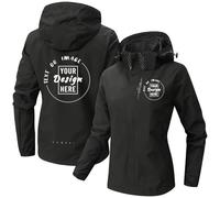 Nicevhljac Chaqueta Softshell personalizada para mujer, impermeable, resistente al viento, personalizada, con foto y texto, Negro, M