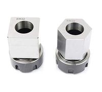 Nicfaky ER32 Collet Chucks Block - de 2 soportes cuadrados y hexagonales para máquina de grabado de torno