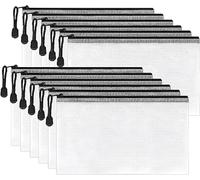 NICKLIN Bolsa Archivo de Cremallera A5, Bolsas Zip con Cremallera 10 Pcs