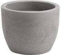 Nicoli - Jarrón Hera Matt de resina giratoria, para interior y exterior, diámetro 30 - 40 - 50 - 60 cm (40 cm de diámetro, ceniza)