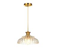 NICRX Lámpara Colgante de Vidrio Vintage,ámbar Pantalla de lámpara de vidrio en forma de pétalo de 30 cm,E27 Altura Ajustable Lámpara techo,para Comedor,Isla de Cocina,Salon,Pasillo,Dormitorio