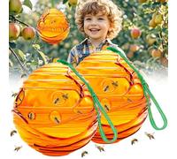Nido de avispas falso, 2 unidades de trampa para avispas para exteriores, trampa para avispas para colgar, trampa reutilizable para avispas de jardín para abejas, avispas y como trampa para moscas