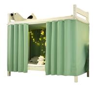 NIDONE Cortinas Opacas para litera, 2 Paneles, Cortina de privacidad para litera con Cuerda y Ganchos para el hogar, Dormitorio, Estudiantes universitarios, 47 x 79 Pulgadas, Color Verde