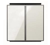 Niessen sky - Tecla doble interruptor conmutador cristal blanco