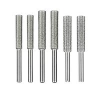 Nifocc 6 unids diamante afilar ruedas diamante motosierra afilador rebabas lima de piedra para metal motosierra aleación acero jade piedra talla cerámica 5/32 pulgadas 3/16 pulgadas 7/32 pulgadas