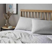 Night Lark - Par de Fundas de Almohada - Colección Linen Print - Tacto súper Suave - Dos Fundas de Almohada de Microfibra Estampadas - Ropa de Cama de Lujo - Gris Nube
