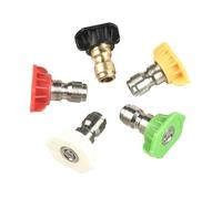 NIHENHAO Juego de 5 boquillas de lavado de coche de 1/4 pulgadas, conector rápido, lanzas de metal, pistolas de agua de alta presión, boquilla de lavado de jabón