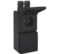 Niko Hydro IP55 Toma Doble Vertical Con Tapa De Protección (Enchufe Europeo) - 761-37832