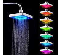 Nikou Cabezal de Ducha - Cabezal de Ducha de luz LED de Alta presión con Cambio de Color Ajuste Universal romántico para baño Hotel en casa (7 Colores)