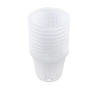 Nikou Cesta de Plantación, 10 Piezas de Malla Resistente, Cesta de Red para Taza, Planta Hidropónica, Cultivo Clonado de Jardinería(Blanco)