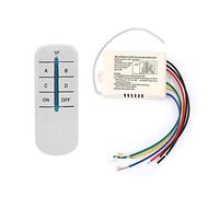 Nikou Interruptor de Control Remoto - 4 vías Encendido/Apagado 220 V Práctico transmisor Receptor de luz de Pared inalámbrico Digital Antiinterferencias