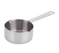 Nikou Juego de cuchara y taza medidora de acero inoxidable 304, 1/4 taza (60 ml) con báscula, utensilios de cocina, ideal para café, hornear y cocinar