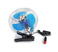Nikou Mini ventilador 12V 25W Mini ventilador de coche Ventilador oscilante de refrigeración con clip para vehículo portátil para salpicadero de camión