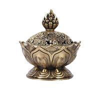 NIKOU Soporte de Incienso, Soporte de Cono de Incienso de Humo de reflujo Vintage de 2 Colores, Soporte de Cono de Palo decoración del hogar Caliente(pequeño Bronce)