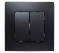 Niloé Monoblock Conmutador doble (Negro, Colocar, Plástico)