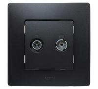 Niloé Monoblock Pieza insertada para caja de antena Final (x 2, Negro)