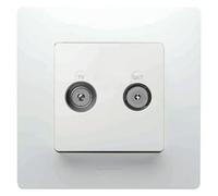 Niloé Monoblock Pieza insertada para caja de antena Intermedia (x 2, Blanco)