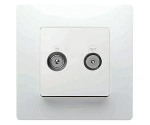 Niloé Monoblock Pieza insertada para caja de antena Intermedia (x 2, Blanco)