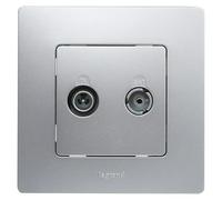Niloé Monoblock Pieza insertada para caja de antena Intermedia (x 2, Plateado)