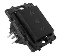Niloe Step 863544 - Interruptor de persiana (3 vías, 6 AX, color negro)