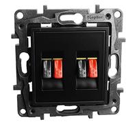 Niloe Step - Enchufe doble para altavoces, color negro