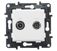 Niloé Step Pieza insertada para caja de antena Intermedia (x 2, Blanco)