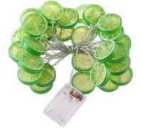 Niltracy Guirnalda de luces de frutas y limón, 20 luces LED, funciona con pilas, para boda, hogar, cumpleaños, pilas no incluidas