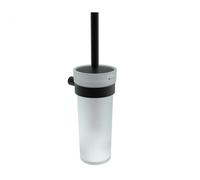 Nimco Bormo - Escobilla de WC de pared, con soporte, cristal/negro mate BRC 11094W-90