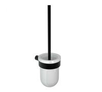 Nimco Bormo - Escobilla de WC de pared, con soporte, negro mate BRC 11094KU-90