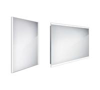 Nimco - Espejo con iluminación LED, 60x80 cm, cuadrado, aluminio ZP 11002