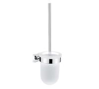 Nimco Keira - Escobilla de WC de pared con soporte, vidrio esmerilado/cromo KE 22094WN-26