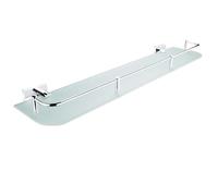 Nimco Keira - Estantería con corralito, 60 cm, cristal esmerilado/cromo KE 22091AX-60-26