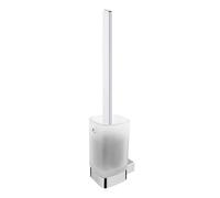 Nimco Kibo - Escobilla de WC de pared, con soporte, cristal mate/cromo Ki 14094CN-HR-26