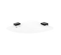 Nimco Kibo - Estante esquinero IXI, plexiglás mate/negro mate Ki-X211-90