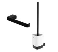 Nimco Kibo - Juego de accesorios de baño, negro mate Ki-set-94KN-90
