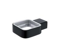 Nimco Kibo - Soporte para dosificador, vaso o jabonera, negro mate Ki-14050X-90