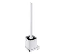 Nimco Maya - Escobillero de pared con soporte, cerámica blanca/cromo MA 29094KN-HR-26