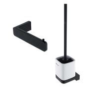 Nimco Maya - Juego de accesorios de baño, negro mate MAC set-94KN-90