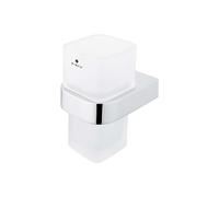 Nimco Nikau - Soporte para cepillo y pasta de dientes, cristal/cromo NK 30058H-26