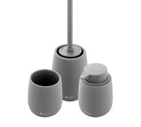 Nimco Tabo - Set de accesorios de baño, gris oscuro TA SET-08